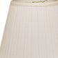 HomeRoots 14" Empire Deep Slanted Broadcloth Lampshade in White Finish