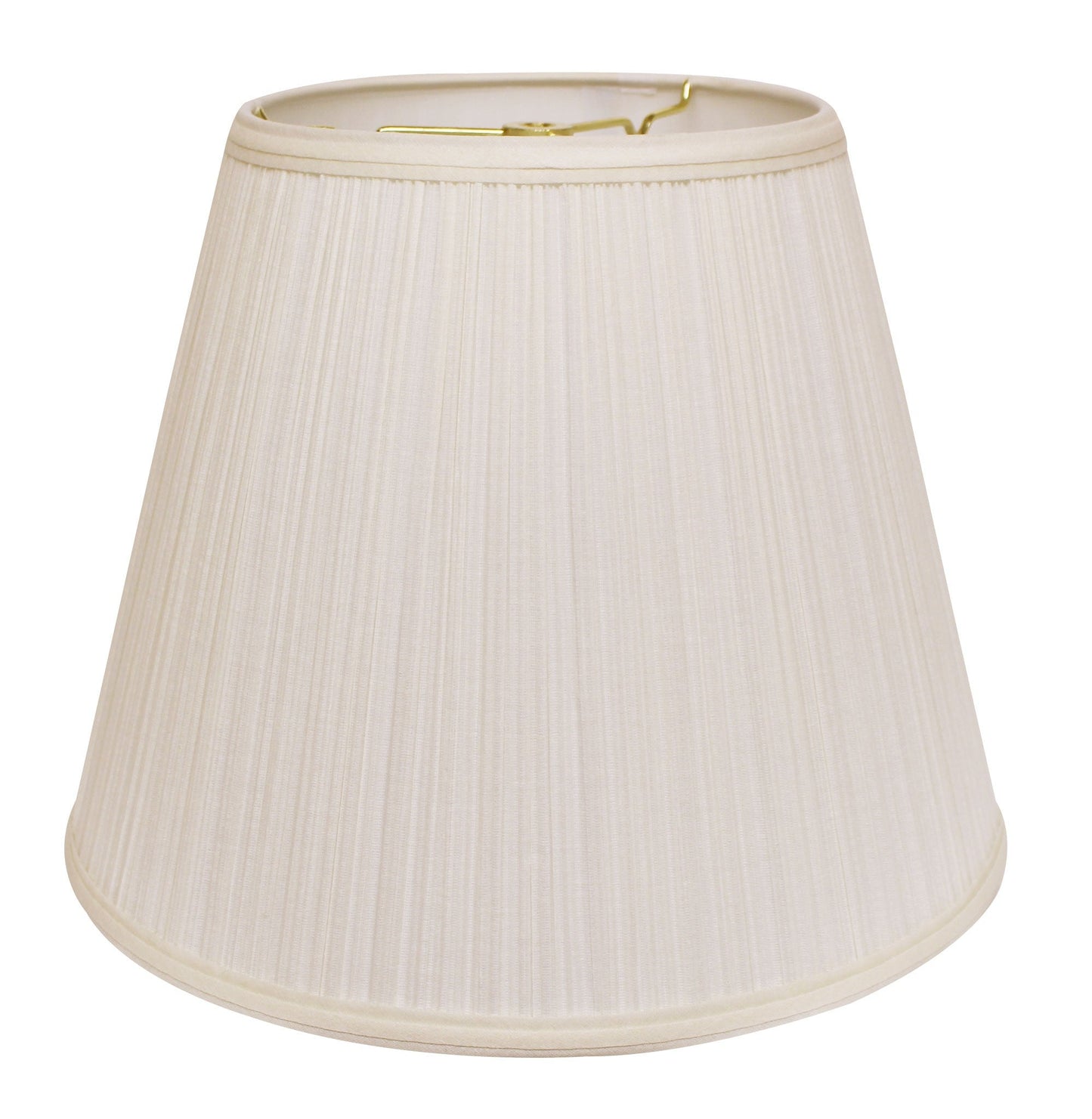 HomeRoots 14" Empire Deep Slanted Broadcloth Lampshade in White Finish