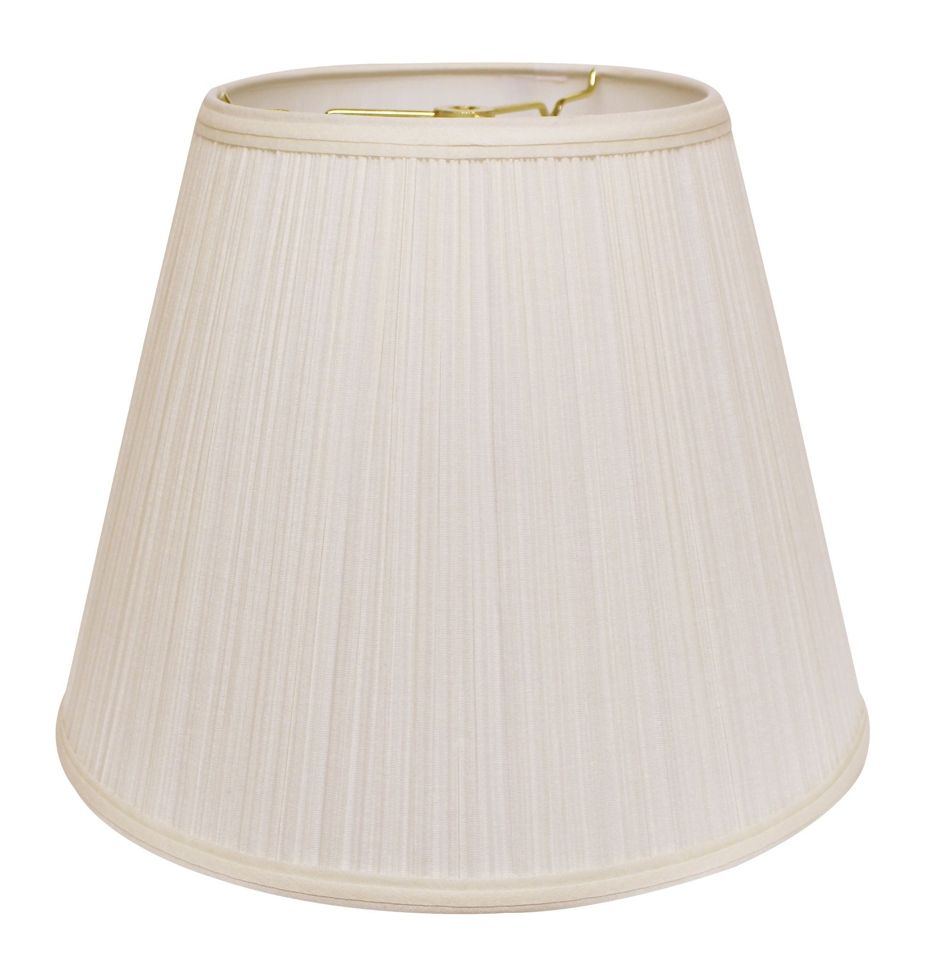 HomeRoots 14" Empire Deep Slanted Broadcloth Lampshade in White Finish