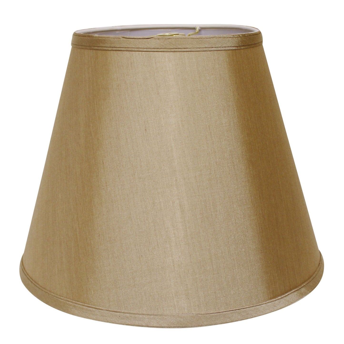 HomeRoots 14" Empire Deep Slanted No Slub Lampshade in Pale Brown Finish