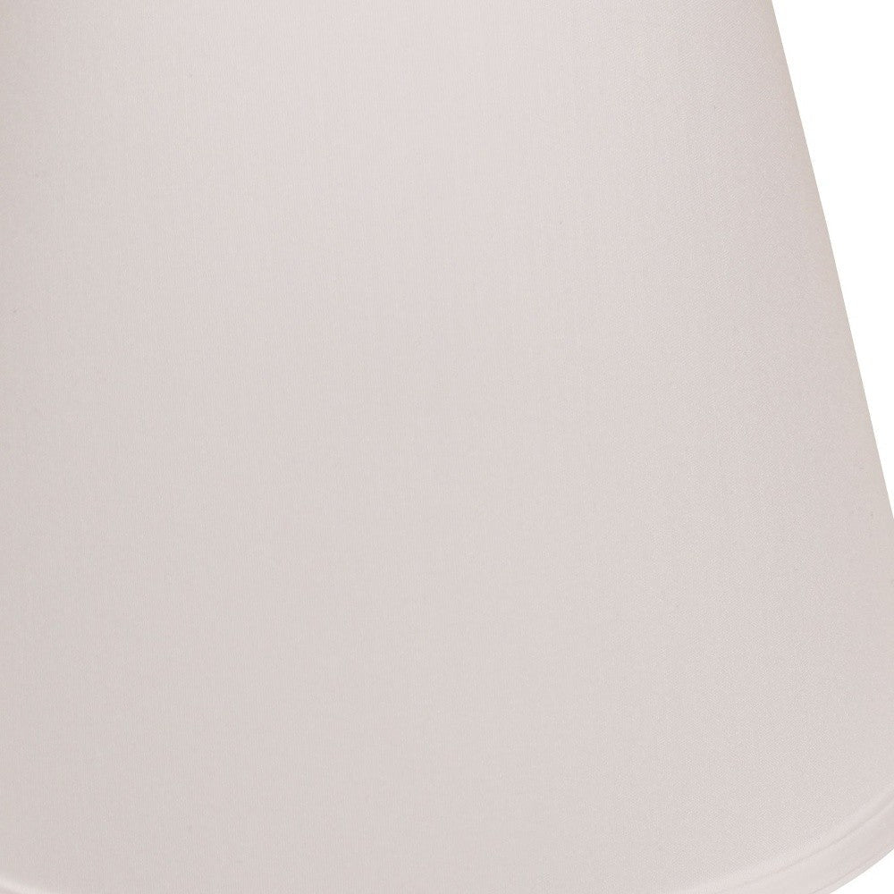 HomeRoots 14" Empire Deep Slanted No Slub Lampshade in White Finish