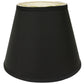 HomeRoots 14" Empire Deep Slanted Shantung Lampshade in Black Finish With White Lining