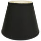 HomeRoots 14" Empire Deep Slanted Shantung Lampshade in Black Finish With White Lining
