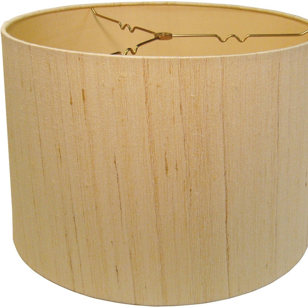 HomeRoots 14" Inherent Slanted Drum Raw Silk Lampshade