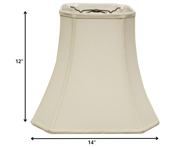 HomeRoots 14" Inherent Slanted Square Bell Linen Lampshade