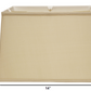 HomeRoots 14" Inherent Throwback Rectangle Pongee Silk Lampshade