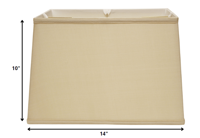 HomeRoots 14" Inherent Throwback Rectangle Pongee Silk Lampshade