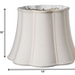 HomeRoots 14" Melon Scallop Paperback Shantung Lampshade in Cream Finish