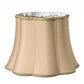 HomeRoots 14" Melon Scallop Paperback Shantung Lampshade in Vintage Gold Finish