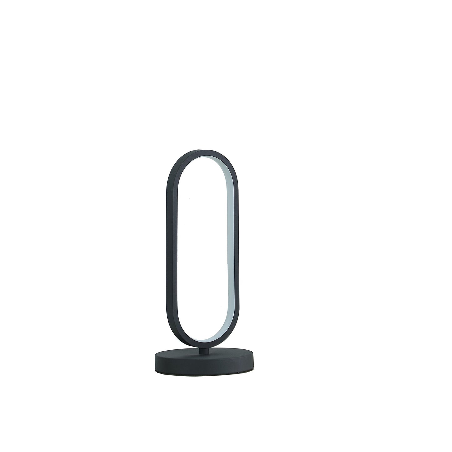 HomeRoots 14" Metal LED Table Lamp in Black Finish
