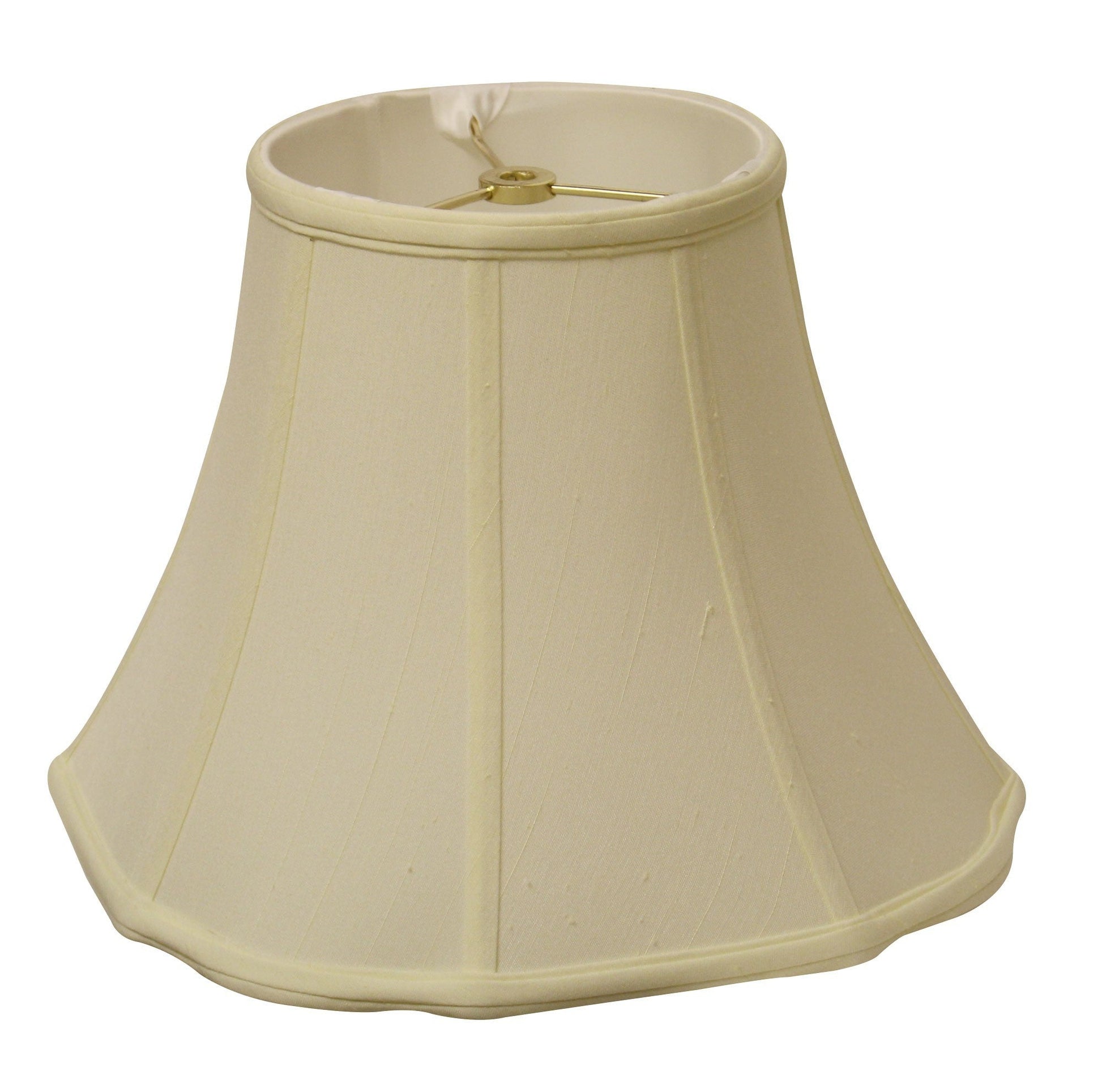 HomeRoots 14" Octagon Monay Shantung Lampshade in Ivory Finish