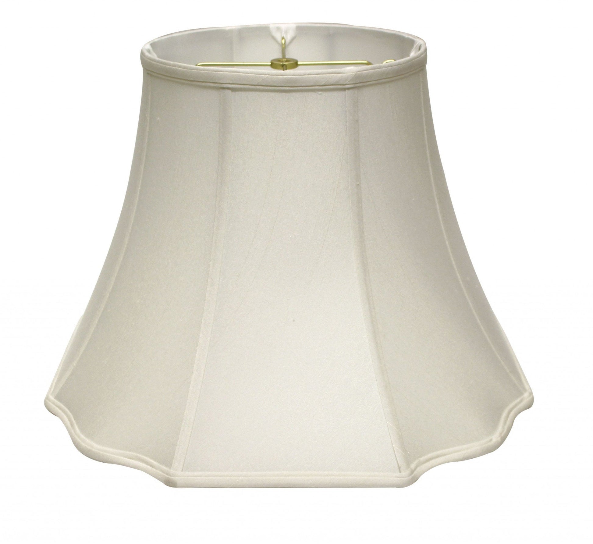 HomeRoots 14" Octagon Monay Shantung Lampshade in White Finish
