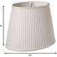 HomeRoots 14" Oval Side Pleat Paperback Shantung Lampshade in White Finish