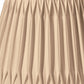 HomeRoots 14" Oval Smocked Pleat Paperback Shantung Lampshade in Vintage Gold Finish