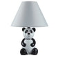 HomeRoots 14” Panda Ceramic Table Lamp With White Shade