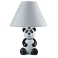 HomeRoots 14” Panda Ceramic Table Lamp With White Shade
