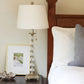 HomeRoots 14" Paperback Linen Lampshade With Side Pleats in White Finish