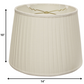 HomeRoots 14" Paperback Linen Lampshade With Side Pleats in White Finish