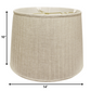 HomeRoots 14" Paperback Linen Lampshade with Side Pleats in Cream Finish