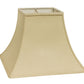 HomeRoots 14" Parchment Premium Square Bell Slanted Linen Lampshade in Beige Finish