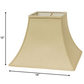 HomeRoots 14" Parchment Premium Square Bell Slanted Linen Lampshade in Beige Finish