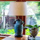 HomeRoots 14" Parchment Rounded Empire Slanted Linen Lampshade i n Beige Finish