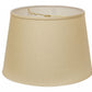 HomeRoots 14" Parchment Rounded Empire Slanted Linen Lampshade i n Beige Finish