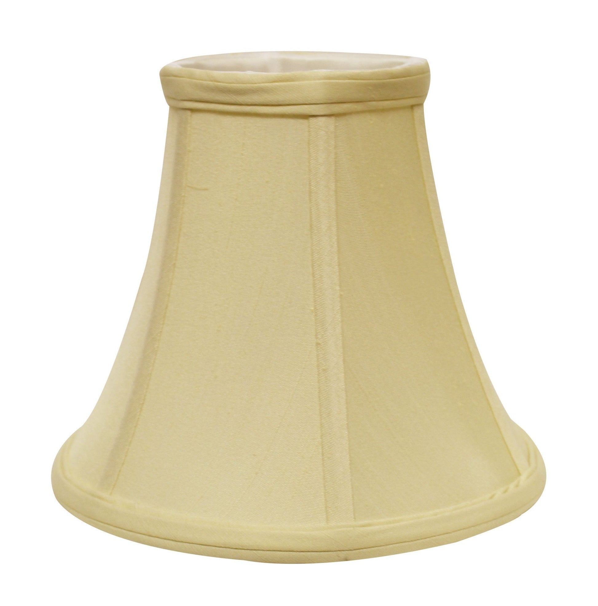 HomeRoots 14" Premium Bell Monay Shantung Lampshade in Antique White Finish