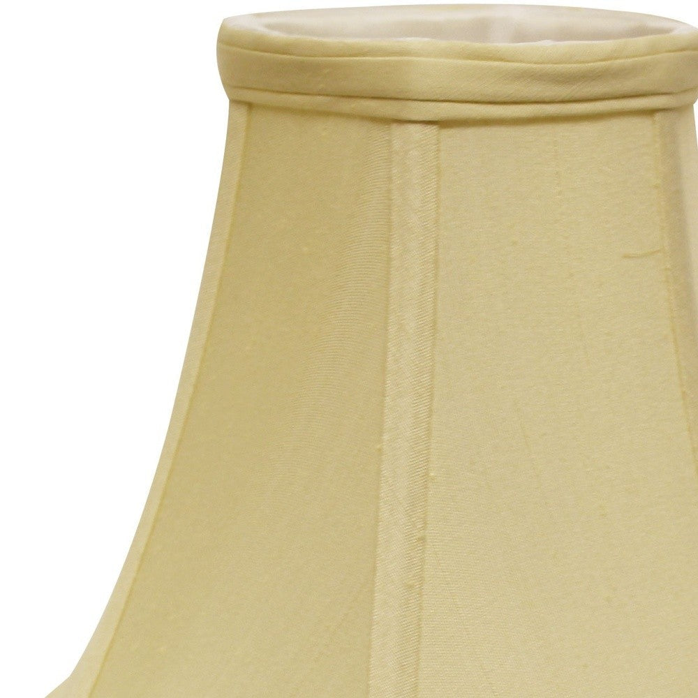 HomeRoots 14" Premium Bell Monay Shantung Lampshade in Antique White Finish