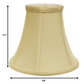 HomeRoots 14" Premium Bell Monay Shantung Lampshade in Antique White Finish
