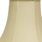 HomeRoots 14" Premium Bell Monay Shantung Lampshade in Ivory Finish