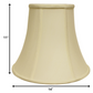 HomeRoots 14" Premium Bell Monay Shantung Lampshade in Ivory Finish