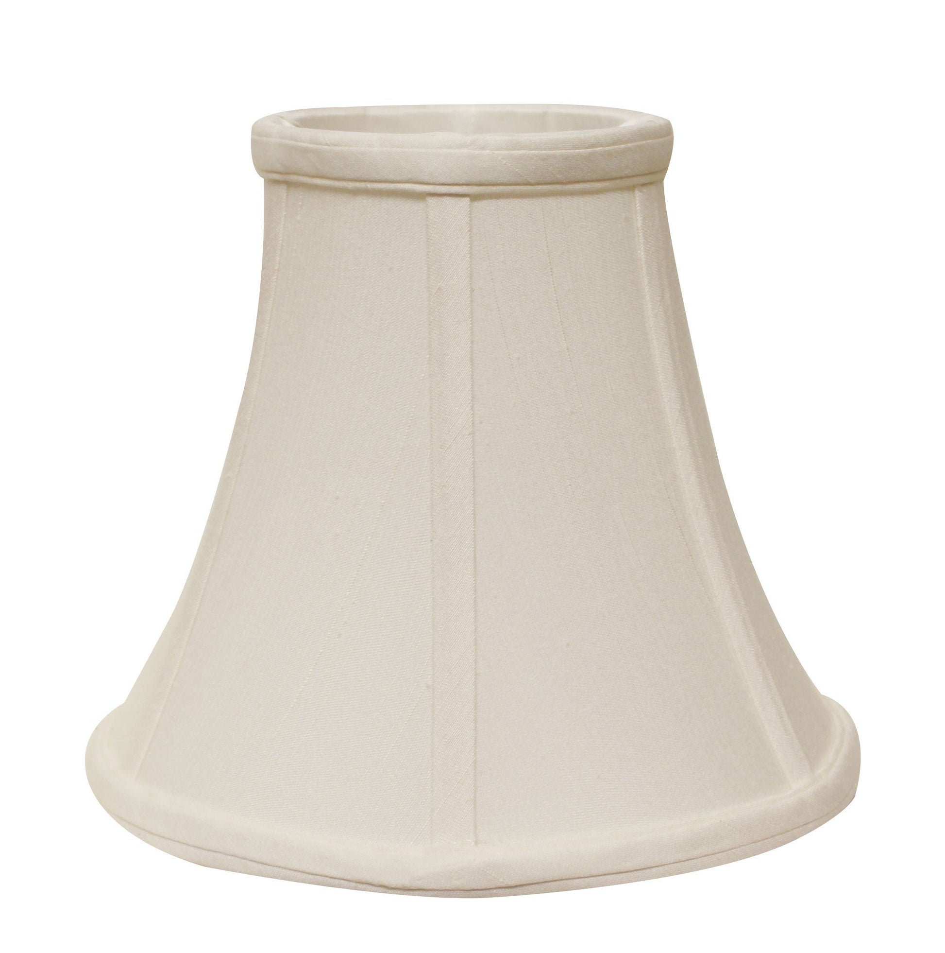 HomeRoots 14" Premium Bell Monay Shantung Lampshade in White Finish