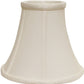 HomeRoots 14" Premium Bell Monay Shantung Lampshade in White Finish