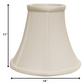 HomeRoots 14" Premium Bell Monay Shantung Lampshade in White Finish
