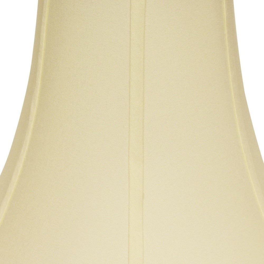 HomeRoots 14" Premium Bell No Slub Lampshade in Ivory Finish