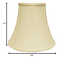 HomeRoots 14" Premium Bell No Slub Lampshade in Ivory Finish