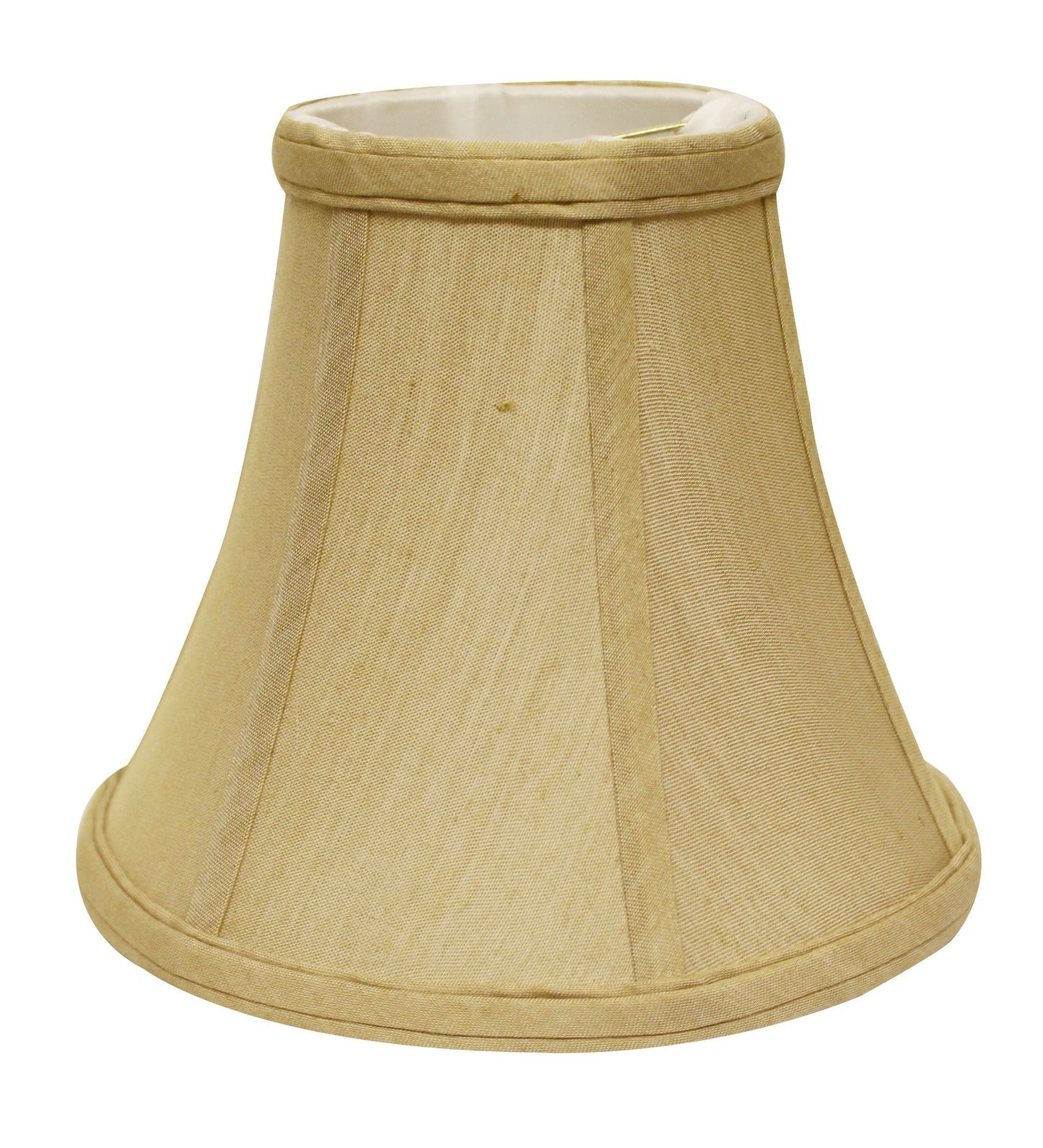 HomeRoots 14" Premium Bell No Slub Lampshade in Pale Brown Finish