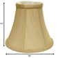 HomeRoots 14" Premium Bell No Slub Lampshade in Pale Brown Finish