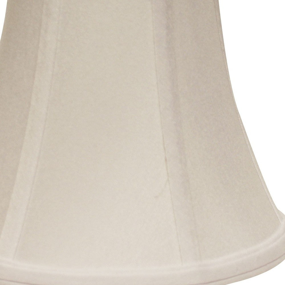 HomeRoots 14" Premium Bell No Slub Lampshade in Snow Finish