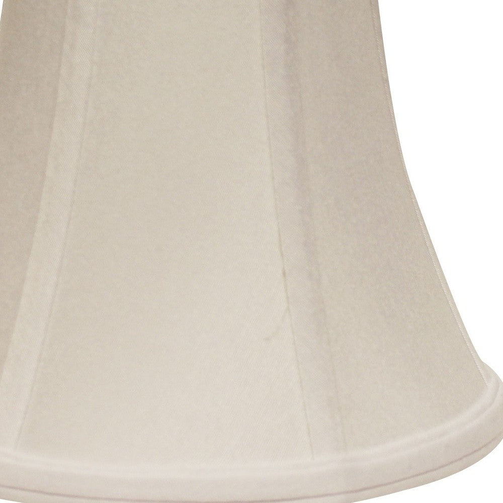 HomeRoots 14" Premium Bell No Slub Lampshade in Snow Finish