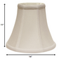 HomeRoots 14" Premium Bell No Slub Lampshade in Snow Finish
