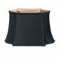 HomeRoots 14" Premium Oblong Shantung Lampshade in Black Finish With Bronze Lining