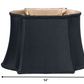 HomeRoots 14" Premium Oblong Shantung Lampshade in Black Finish With Bronze Lining