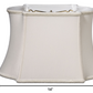 HomeRoots 14" Premium Oblong Shantung Lampshade in Cream Finish