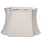 HomeRoots 14" Premium Oblong Shantung Lampshade in Cream Finish