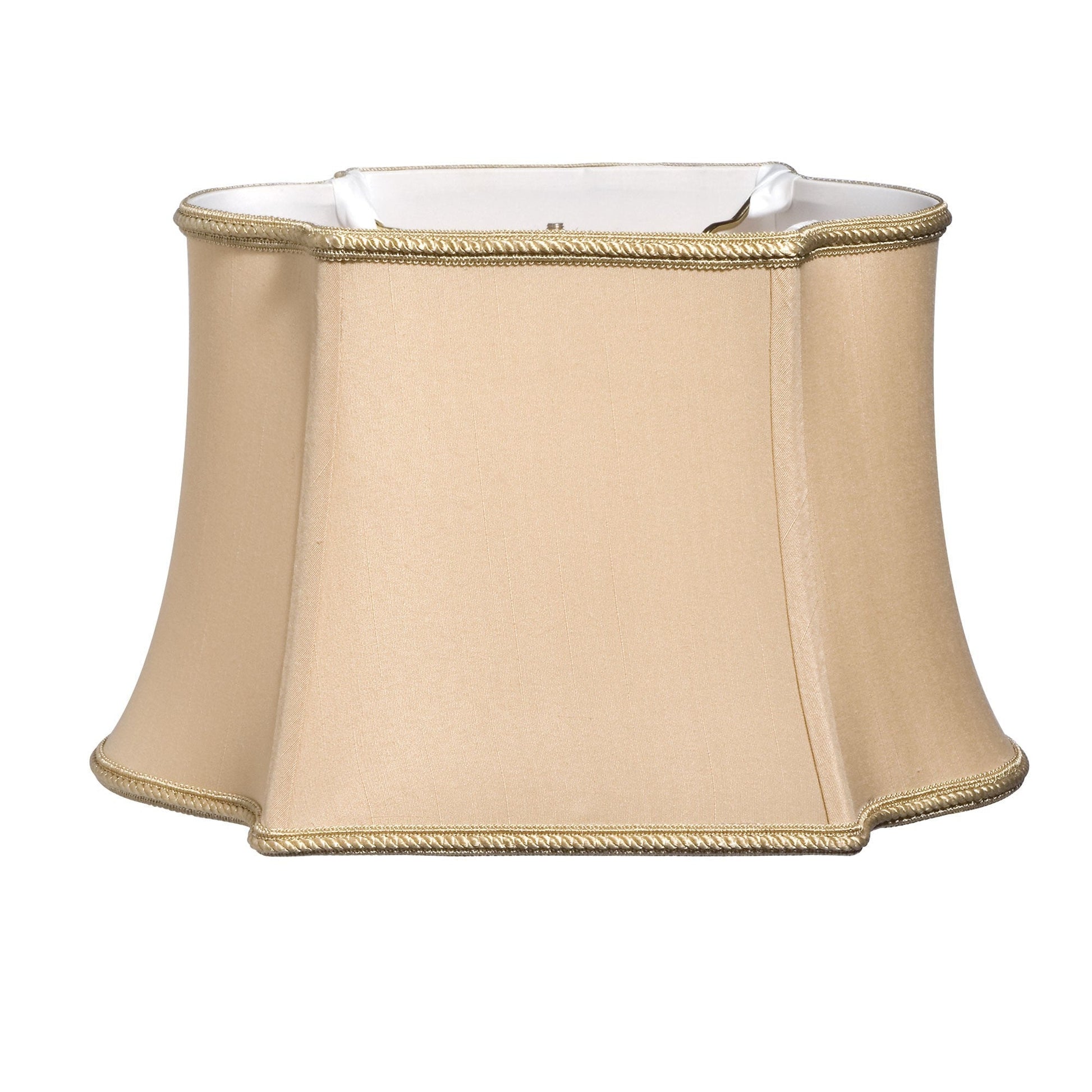 HomeRoots 14" Premium Oblong Shantung Lampshade in Vintage Gold Finish