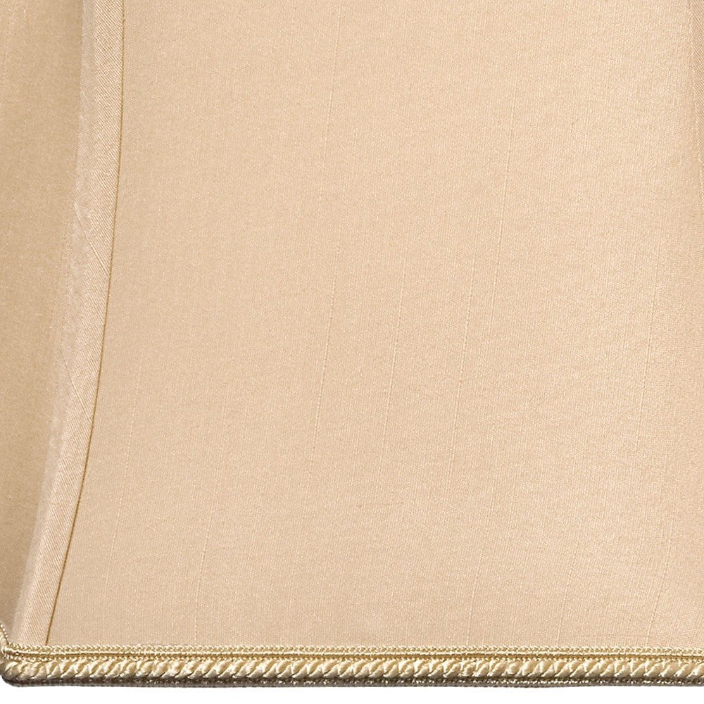 HomeRoots 14" Premium Oblong Shantung Lampshade in Vintage Gold Finish