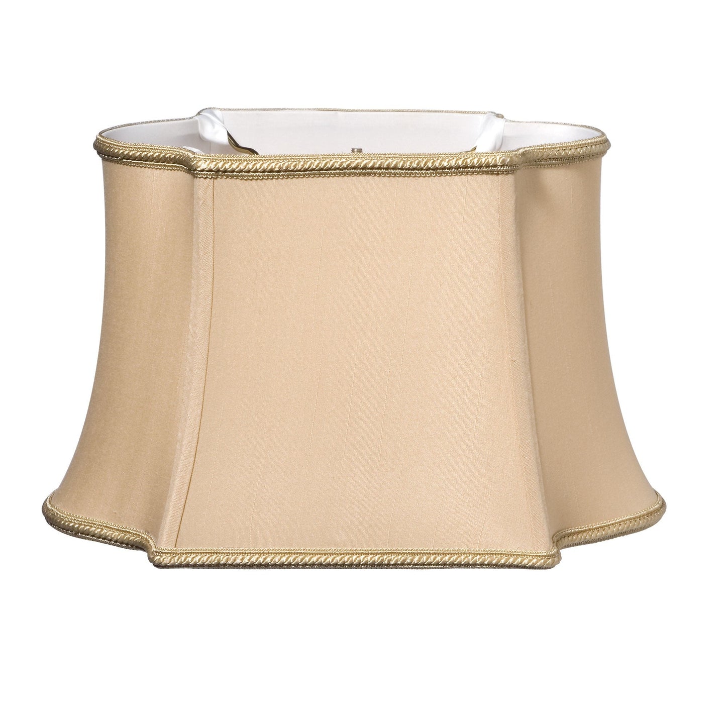 HomeRoots 14" Premium Oblong Shantung Lampshade in Vintage Gold Finish