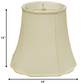 HomeRoots 14" Premium Octagon Monay Shantung Lampshade in Ivory Finish